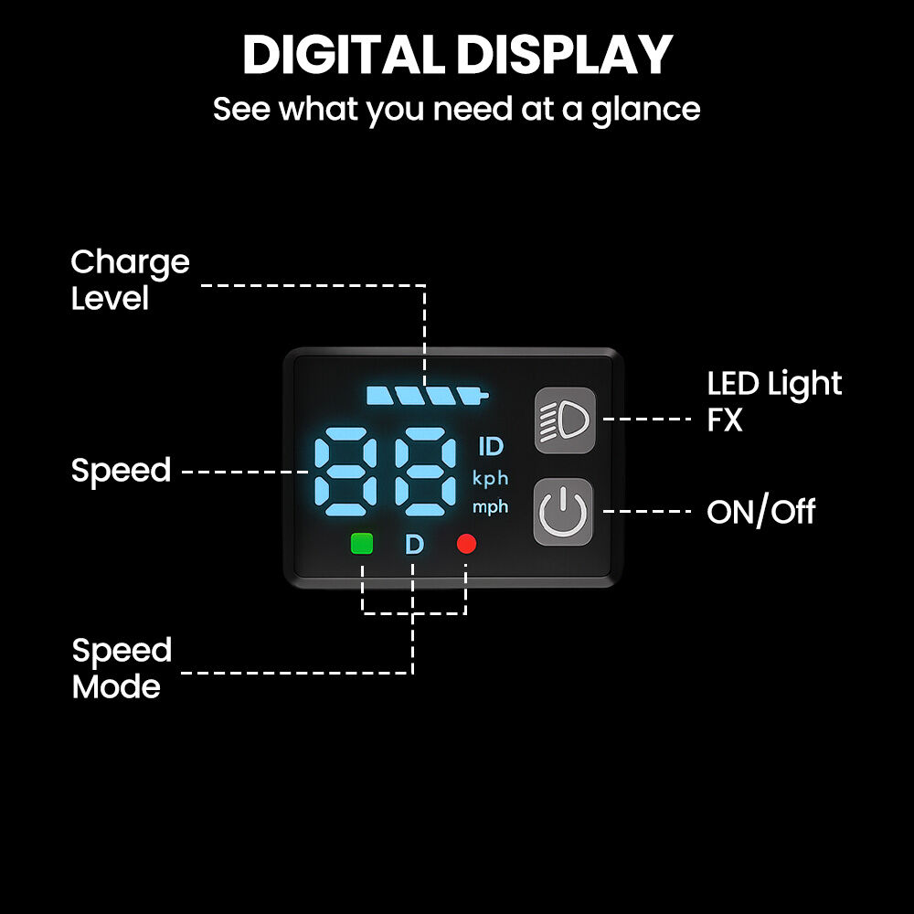 ALPHA Edge Electric Scooter, Kids & Teens, Adjustable Handlebars, 3 Speed Modes, Dual Foot E - Brake, Bluetooth Music, LED, Black | Outdoorium
