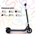 ALPHA Edge Electric Scooter, Kids & Teens, Adjustable Handlebars, 3 Speed Modes, Dual Foot E - Brake, Bluetooth Music, LED, Black | Outdoorium