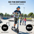 ALPHA Edge Electric Scooter, Kids & Teens, Adjustable Handlebars, 3 Speed Modes, Dual Foot E - Brake, Bluetooth Music, LED, Blue | Outdoorium
