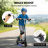 ALPHA Edge Electric Scooter, Kids & Teens, Adjustable Handlebars, 3 Speed Modes, Dual Foot E - Brake, Bluetooth Music, LED, Blue | Outdoorium