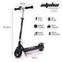 ALPHA Edge Electric Scooter Kids/Teens, 16km/h Max, Adjustable Height, UL Certified, AU Compliant, Dual Brakes, Bluetooth Music, LED, Black | Outdoorium