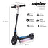 ALPHA Edge Electric Scooter Kids/Teens, 16km/h Max, Adjustable Height, UL Certified, AU Compliant, Dual Brakes, Bluetooth Music, LED, Blue | Outdoorium