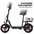 ALPHA Rover Electric Scooter with Seat, 500W 48V 25km/h 30km Range, 14 - inch Tyres, Motorised Commuter eScooter for Adults, Black | Outdoorium
