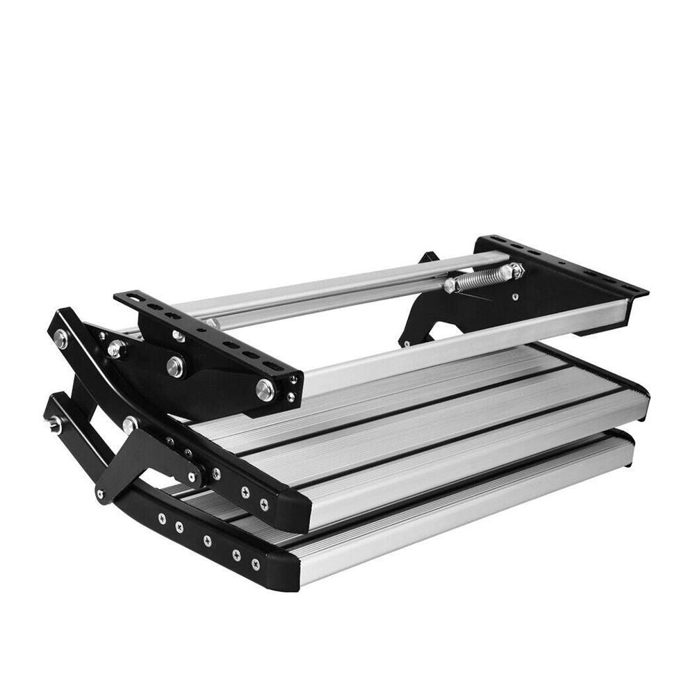 Aluminium Double Caravan Step Pull Out Folding Steps For Road RV Camper Trailer - Outdoorium