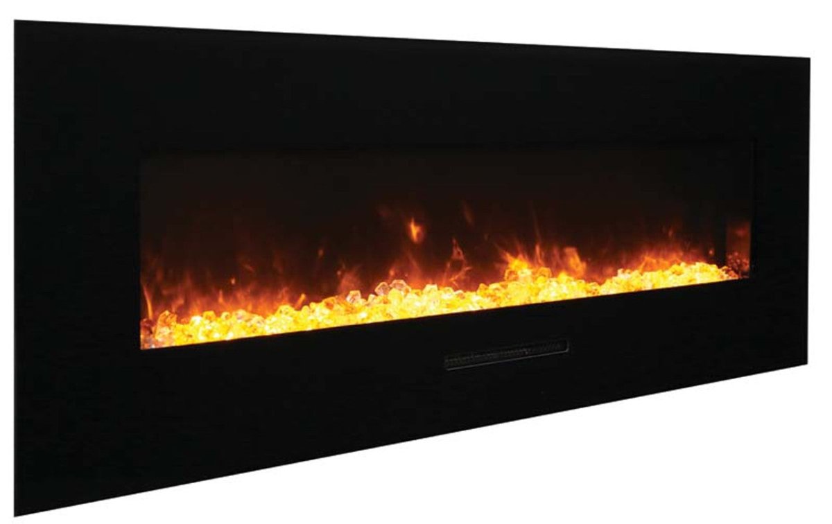 Amantii 48 WM-FM-48-5823-BG: Wall Mount/Flush Mount Electric Fireplace with Glass Surround - Outdoorium