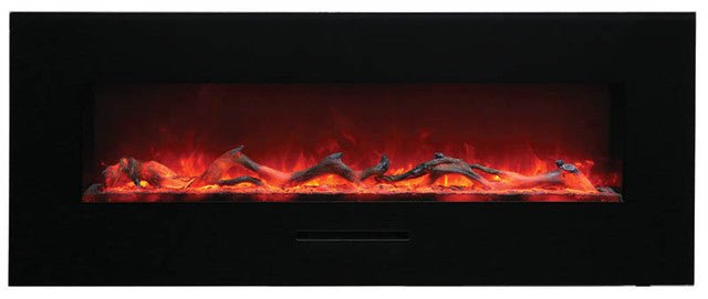 Amantii 48 WM-FM-48-5823-BG: Wall Mount/Flush Mount Electric Fireplace with Glass Surround - Outdoorium