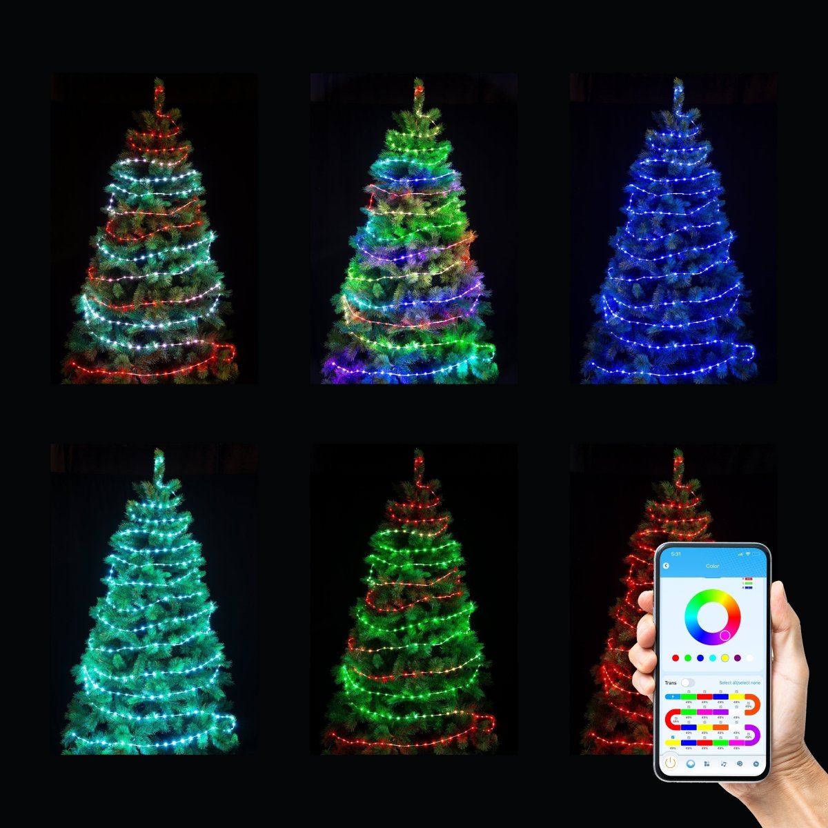 App Controlled Lightshow Fairy Lights LEDs Reel available in 2 Lengths - 10 meter - Outdoorium