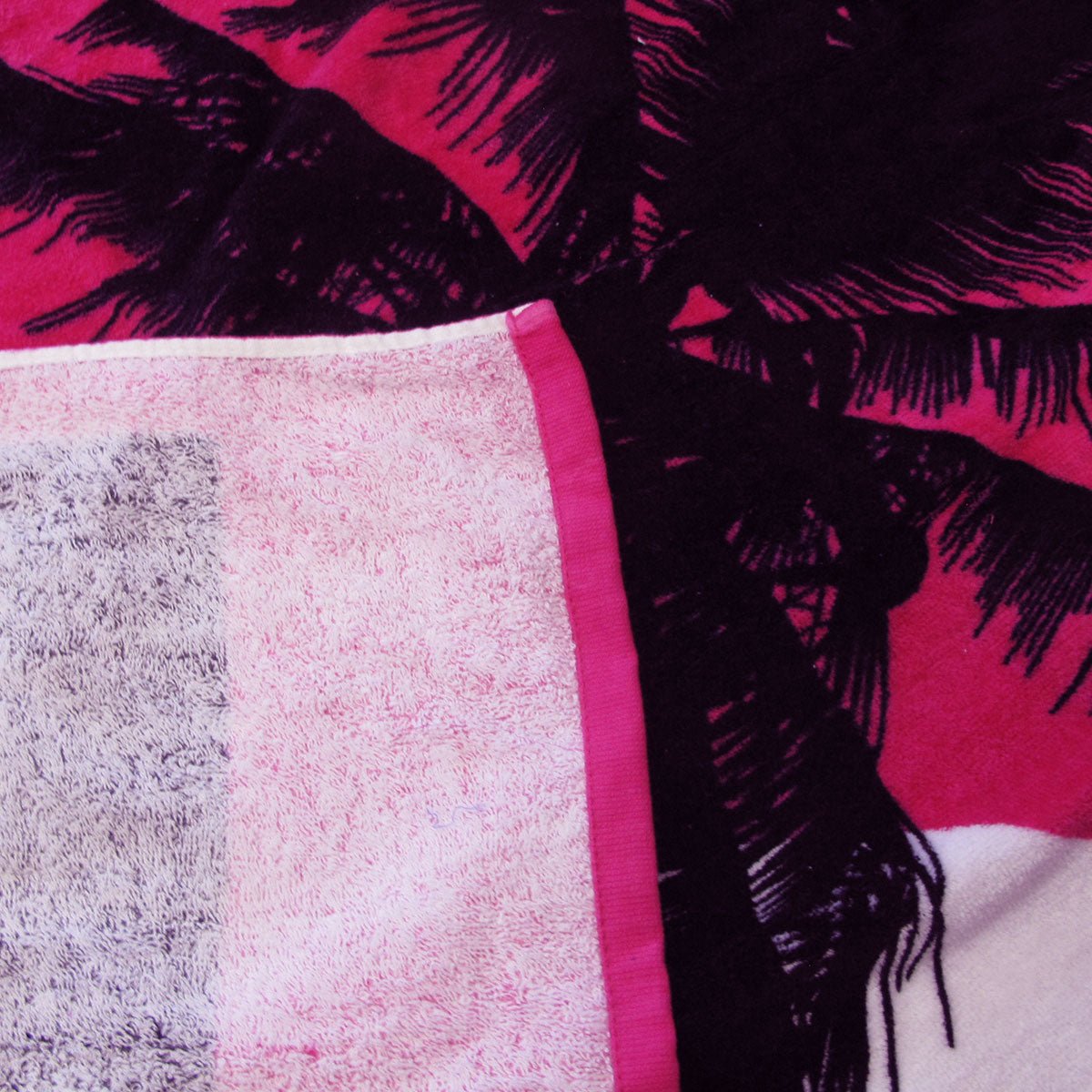 Aqua Blu Bondi Beach Pink 100% Cotton Beach Towel 80 x 150 cm - Outdoorium