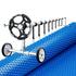 Aqua Buddy Pool Cover 600 Micron Heat Solar Blanket 9.5x5m w/ 5.55m Roller | Outdoorium