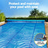 Aqua Buddy Pool Cover 600 Micron Solar Heat 9.5x5m Blanket w/ 5.55m Roller Blue | Outdoorium
