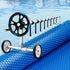 Aqua Buddy Pool Cover 600 Micron Solar Heat 9.5x5m Blanket w/ 5.55m Roller Blue | Outdoorium