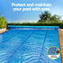 Aqua Buddy Pool Cover 600 Micron Solar Heat Blanket 10.5x4.2m w/ 5.55m Roller Blue | Outdoorium