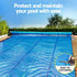Aqua Buddy Pool Cover 600 Micron Solar Heat Blanket LDPE 10.5x4.2m w/ 5.55m Roller | Outdoorium