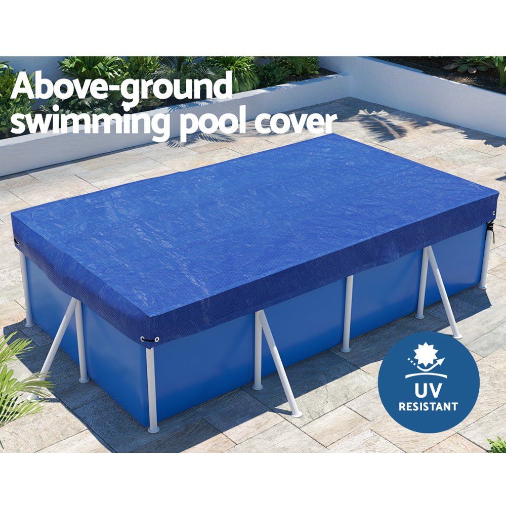 Aquabuddy Pool Cover 3x2m Above-ground Swimming Pool Blanket Blue - Outdoorium