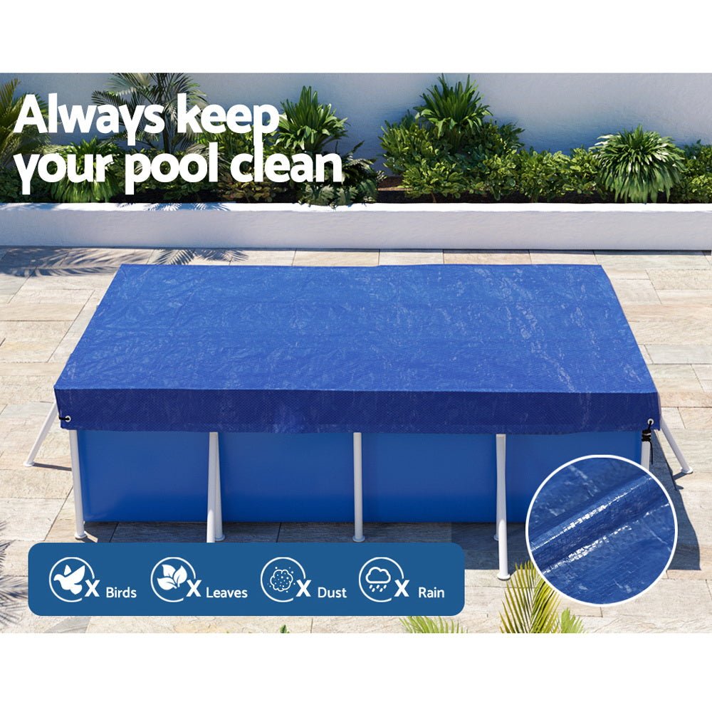 Aquabuddy Pool Cover 3x2m Above-ground Swimming Pool Blanket Blue - Outdoorium