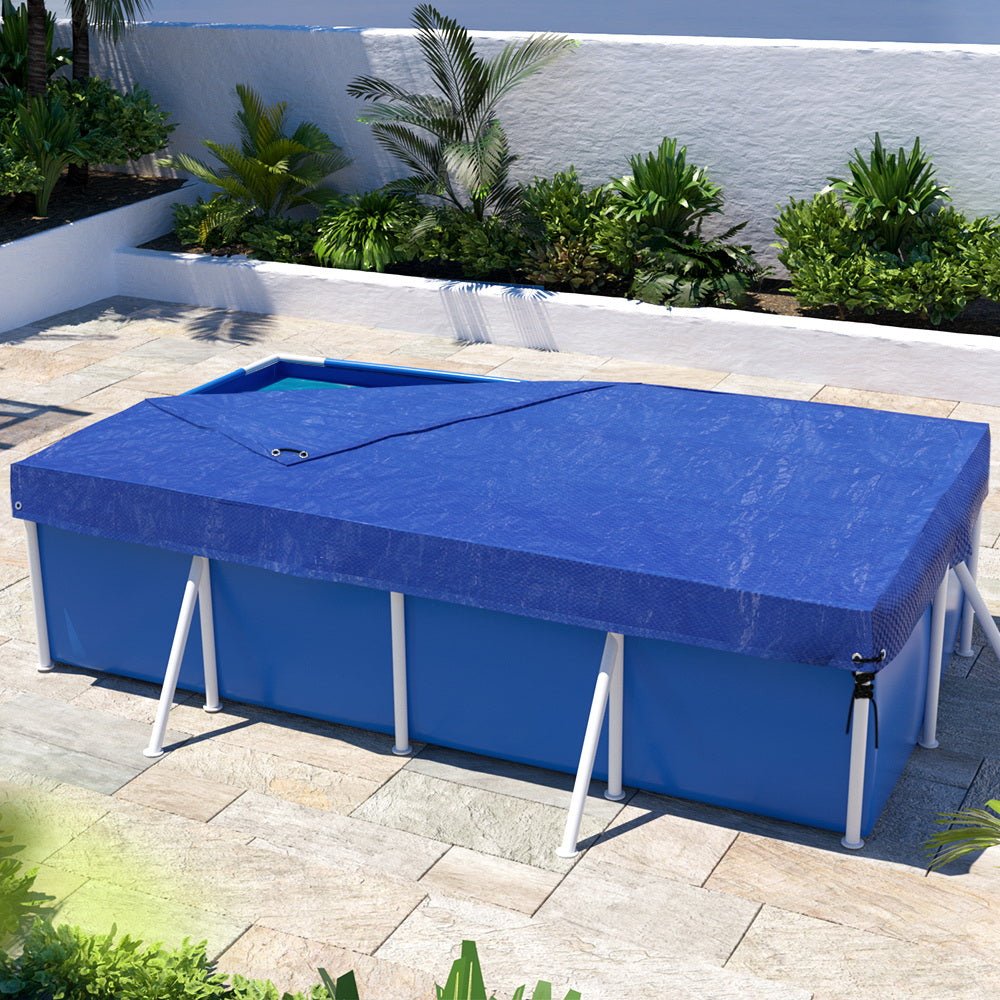 Aquabuddy Pool Cover 3x2m Above-ground Swimming Pool Blanket Blue - Outdoorium