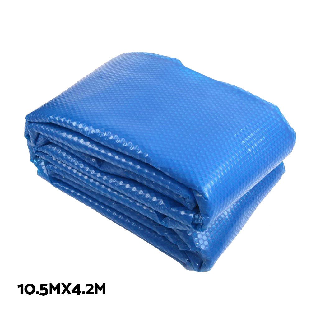 Aquabuddy Pool Cover 500 Micron 10.5x4.2m Swimming Pool Solar Blanket 5.5m Roller - Outdoorium