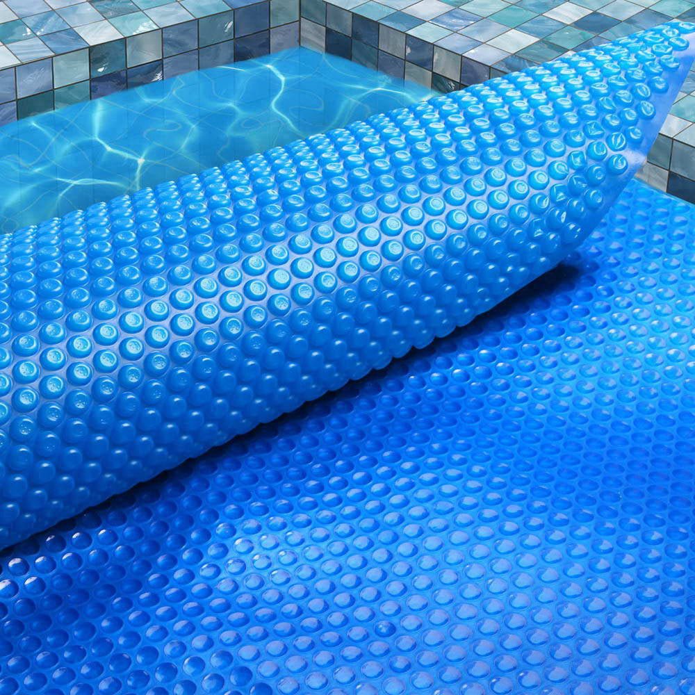 Aquabuddy Pool Cover 500 Micron 10x4m Swimming Pool Solar Blanket Blue - Outdoorium