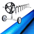 Aquabuddy Pool Cover 500 Micron 9.5x5m Blue Swimming Pool Solar Blanket 5.5m Roller - Outdoorium