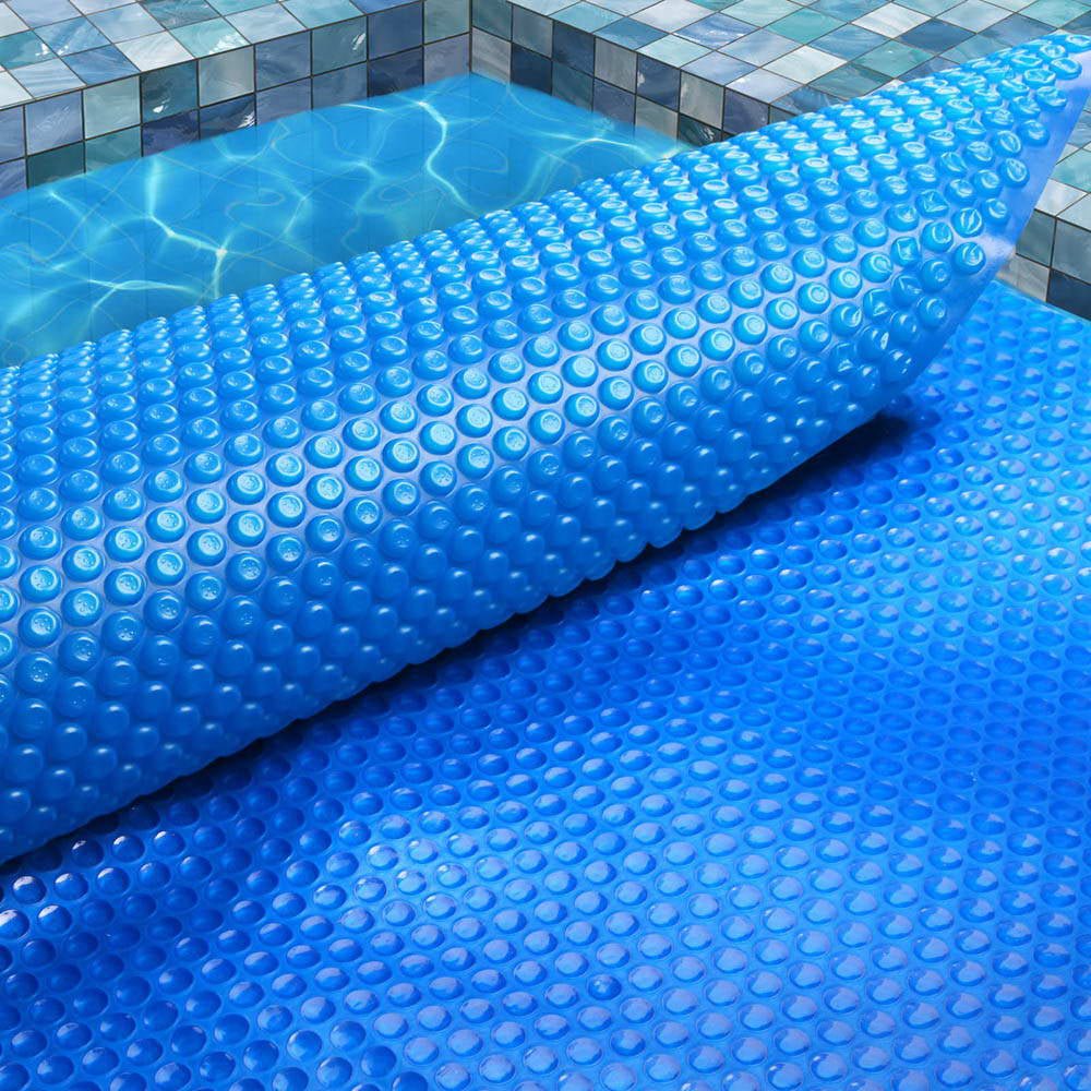 Aquabuddy Pool Cover 500 Micron 9.5x5m Swimming Pool Solar Blanket Blue - Outdoorium