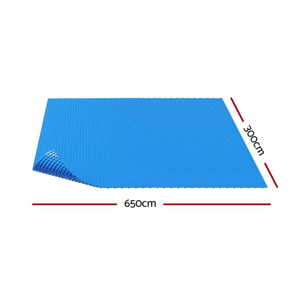 Aqua Buddy Pool Cover 600 Micron 6.5x3m Swimming Pool Solar Blanket Blue - Outdoorium