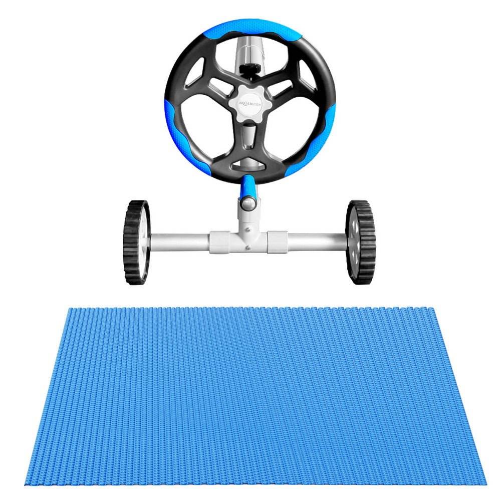 Aqua Buddy Pool Cover 600 Micron 6.5x3m w/ Roller 5.55m Swimming Pools Solar Blanket - Outdoorium