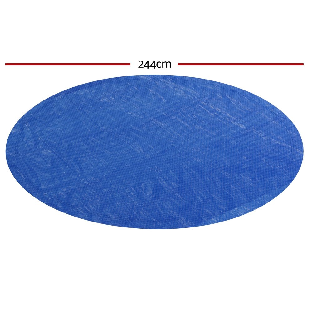 Aquabuddy Pool Cover Fit 2.44m Round Above - ground Ring Swimming Pool Blanket Blue - Outdoorium