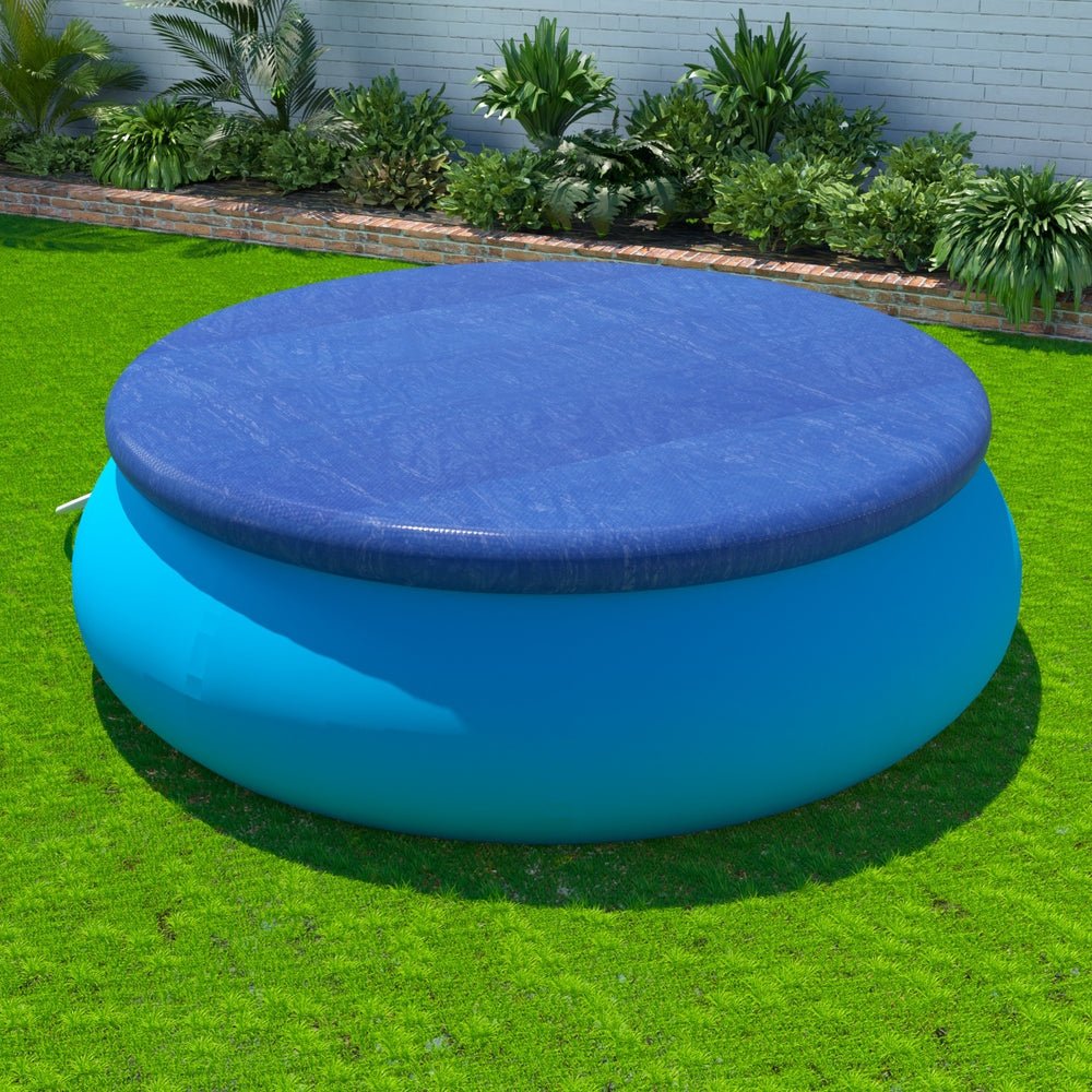 Aquabuddy Pool Cover Fit 2.44m Round Above - ground Ring Swimming Pool Blanket Blue - Outdoorium