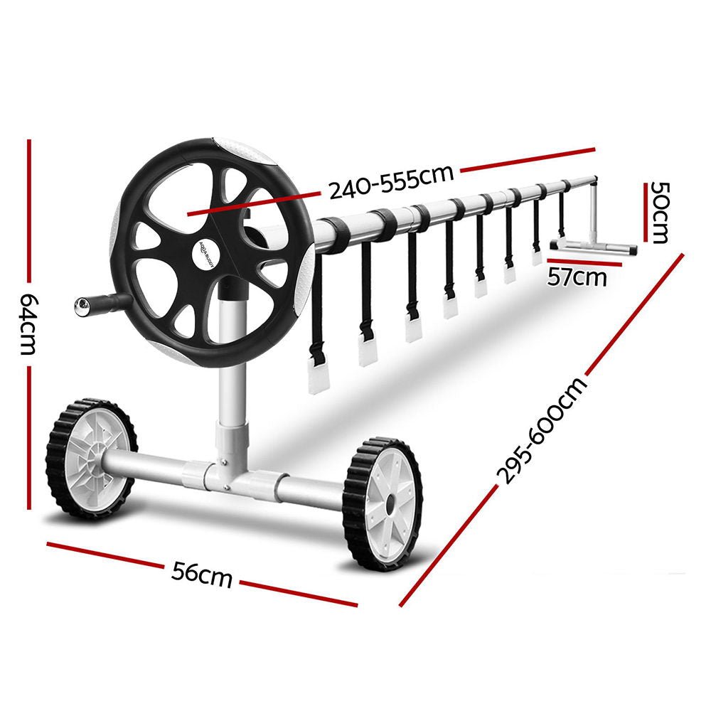 Aquabuddy Pool Cover Roller 5.5m Adjustable Swimming Pool Solar Blanket Reel - Outdoorium