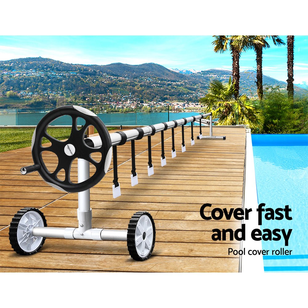 Aquabuddy Pool Cover Roller 5.5m Adjustable Swimming Pool Solar Blanket Reel - Outdoorium