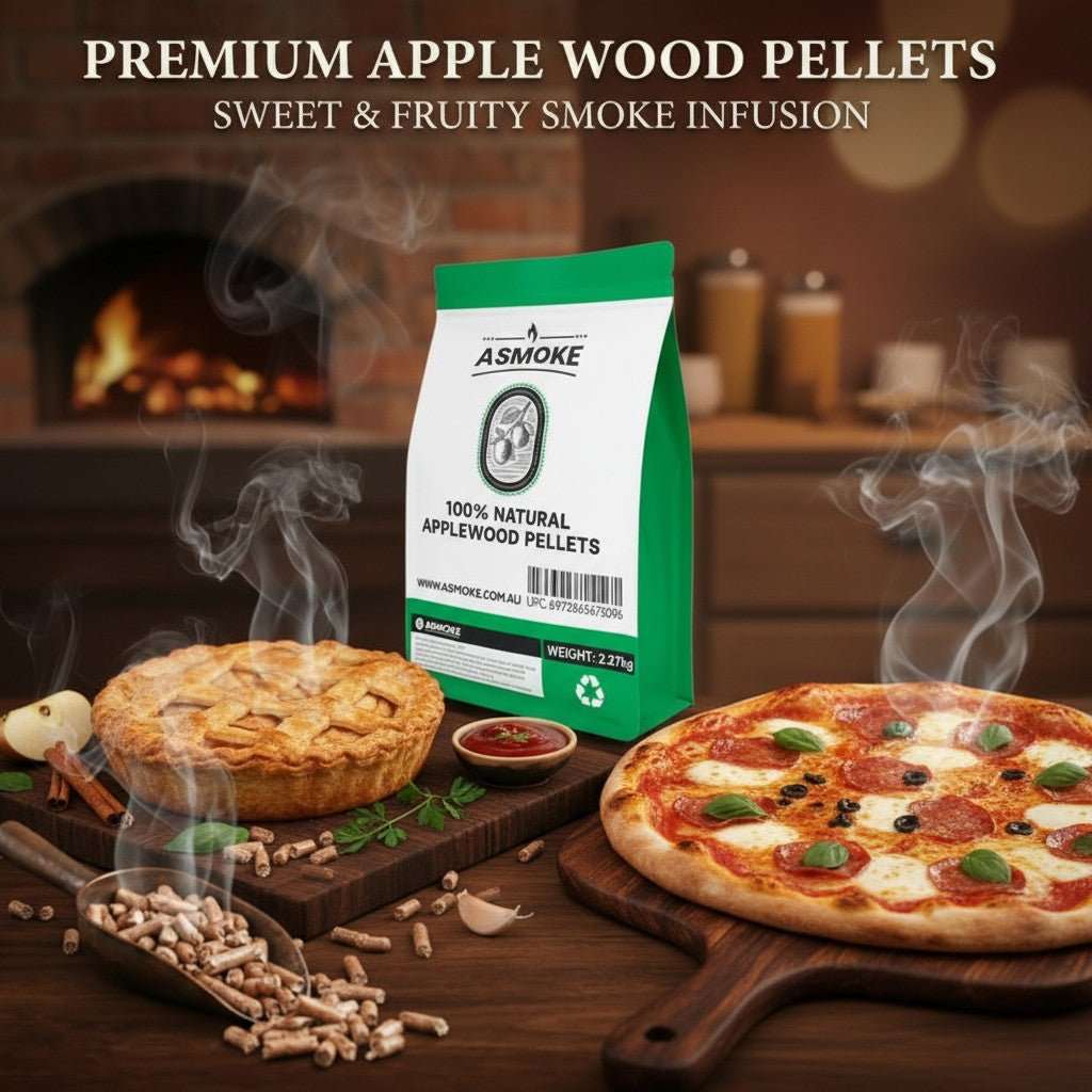 ASMOKE 100% Natural Apple Wood BBQ Smoker Pellets (2.27kg) - Premium Fruit Hardwood for Chicken & Pork | Home & Garden > BBQ > BBQs & Accessories