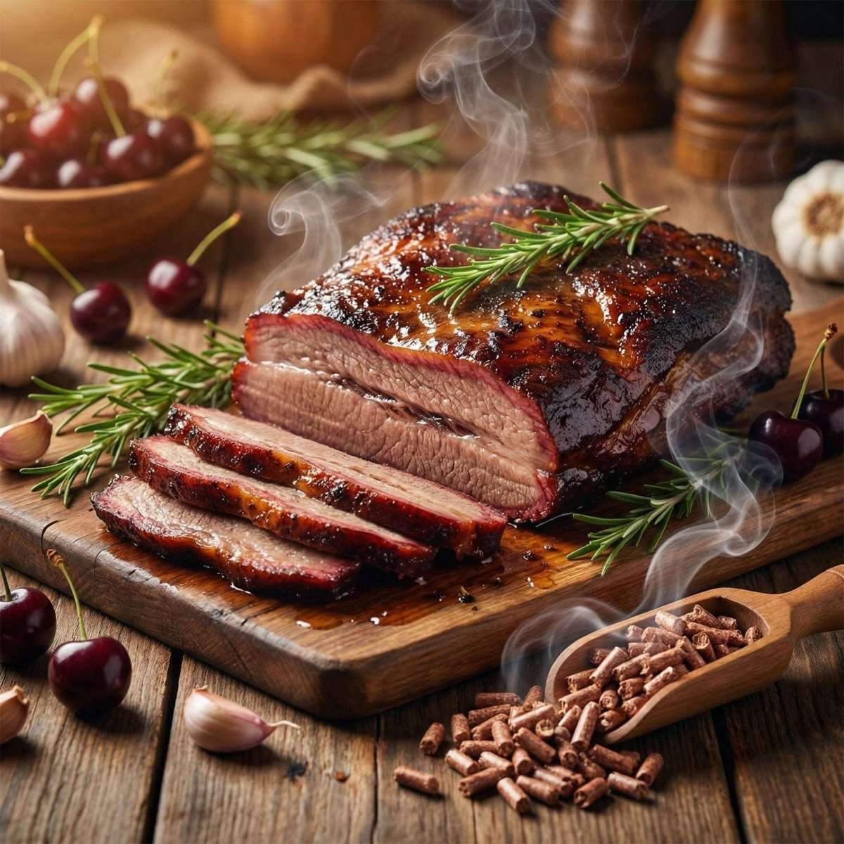 ASMOKE 100% Natural Cherry Wood BBQ Pellets (2.27kg) - Premium Fruit Hardwood for Smoker Grills & Cold Smoking | Home & Garden > BBQ > BBQs & Accessories
