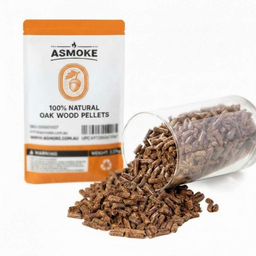 ASMOKE 100% Natural Oak Wood BBQ Pellets (2.27kg) - High Heat Hardwood for Brisket & Pizza Ovens | Home & Garden > BBQ > BBQs & Accessories