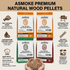 ASMOKE 4-Piece Premium Wood Pellet Variety Pack - Apple, Cherry & 2xOak (4 x 2.27kg Bags) | Home & Garden > BBQ > BBQs & Accessories