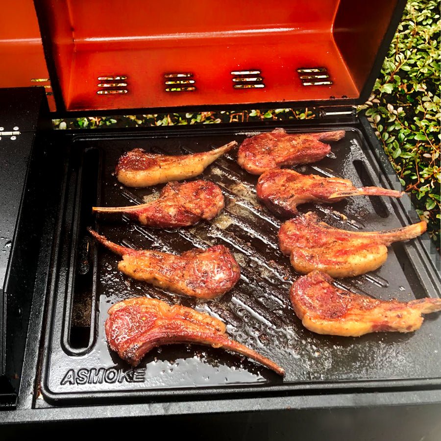 ASMOKE Pre-Seasoned Matte Enamel Cast Iron Reversible Grill/Griddle | Home & Garden > BBQ > BBQs & Accessories