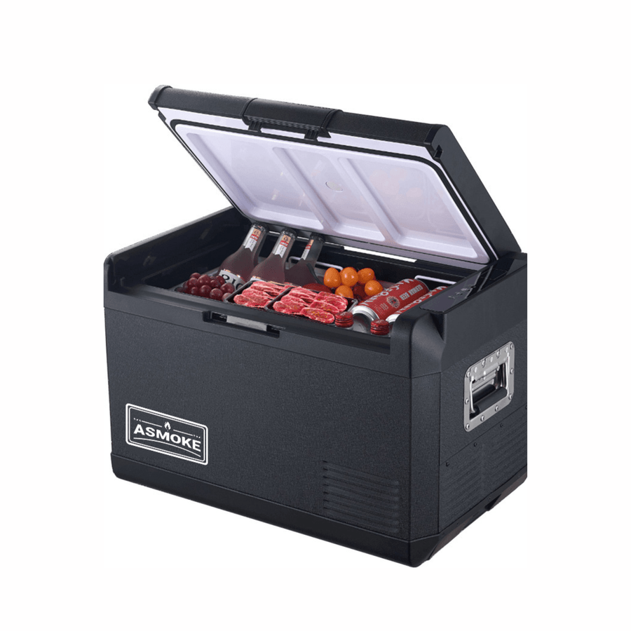 ASMOKE Premium Mini Fridge | 37L Compact Refrigerator with Roll-Bond Evaporator & Internal Light for Camping, RV & BBQ | Outdoor Recreation > Camping > Camping Appliances