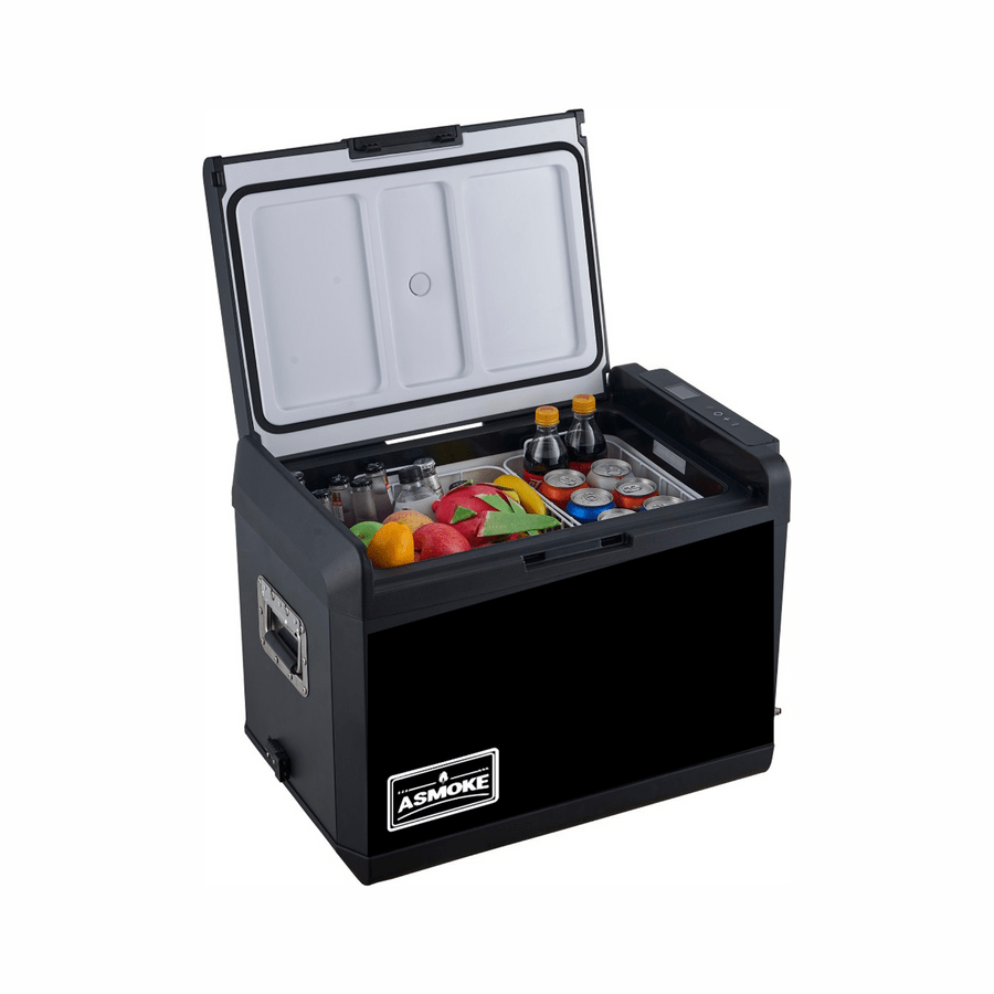ASMOKE Premium Mini Fridge | 37L Compact Refrigerator with Roll-Bond Evaporator & Internal Light for Camping, RV & BBQ | Outdoor Recreation > Camping > Camping Appliances