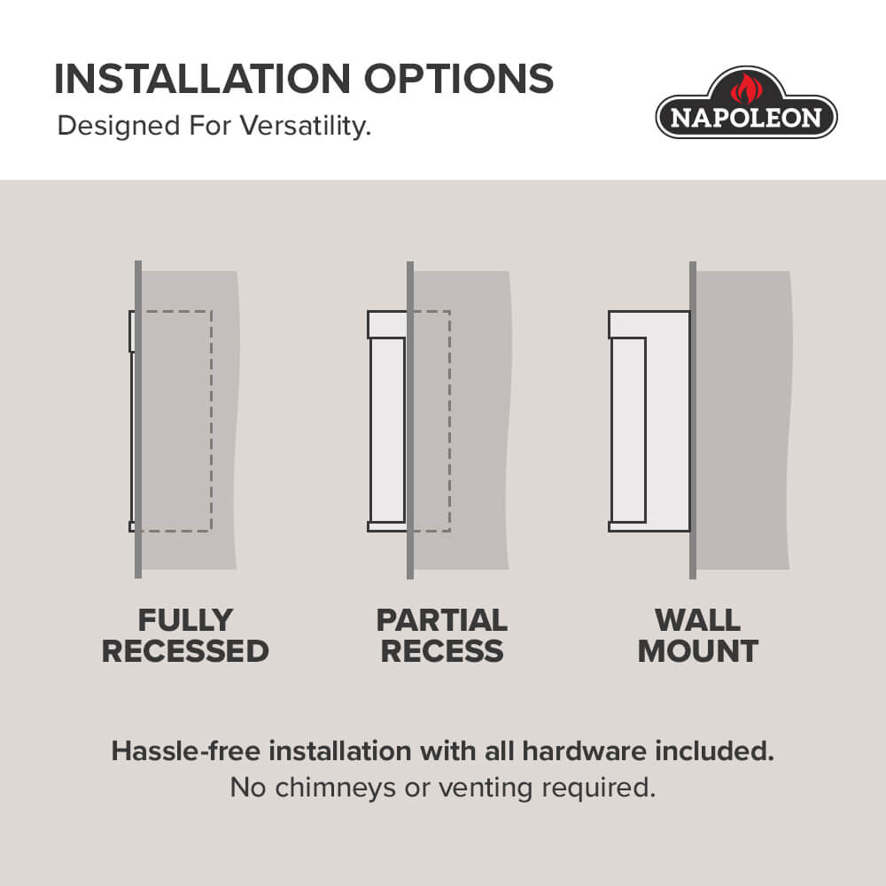Astound FlexMount Series Electric Fireplace | Outdoorium
