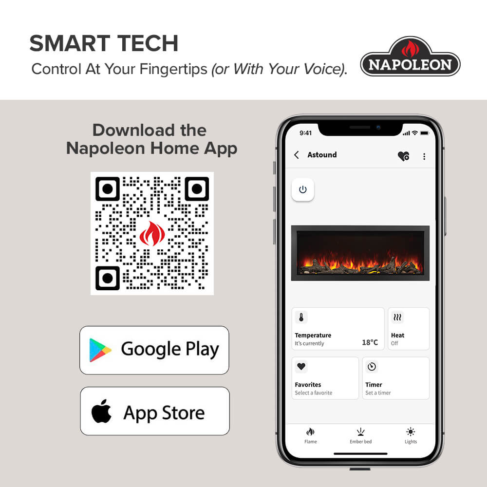 Astound FlexMount Series Electric Fireplace | Outdoorium