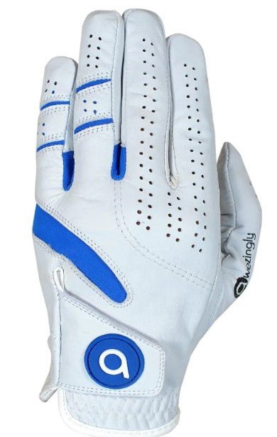 Awezingly Power Touch Cabretta Leather Golf Glove for Men - White (L) - Outdoorium