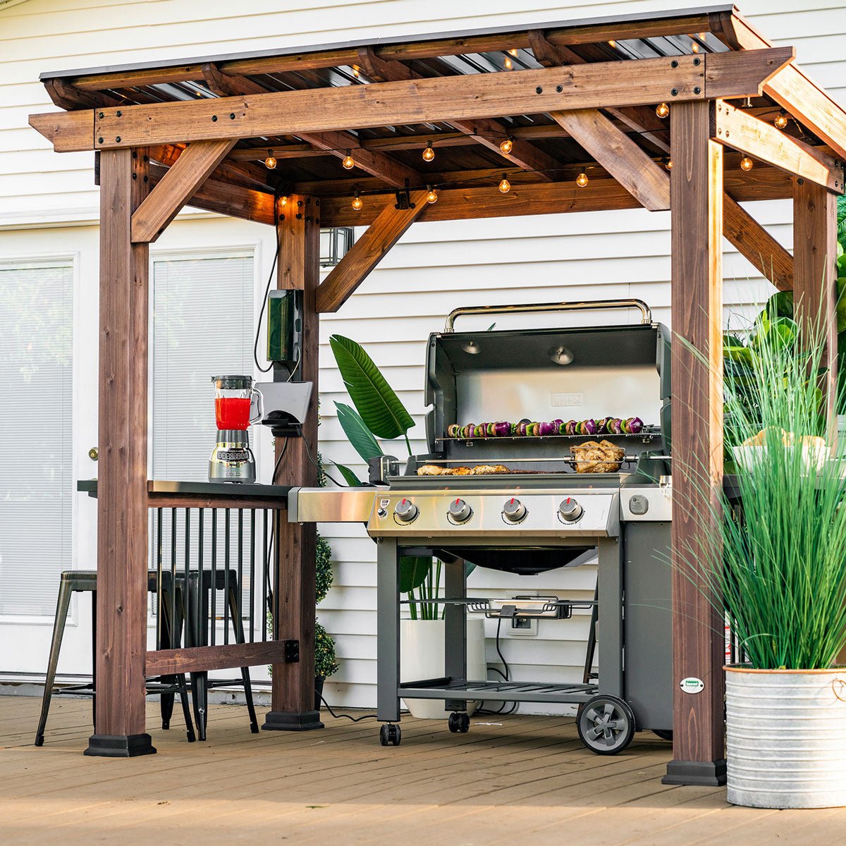 Backyard Discovery Saxony Grill/BBQ Electric Gazebo - Outdoorium