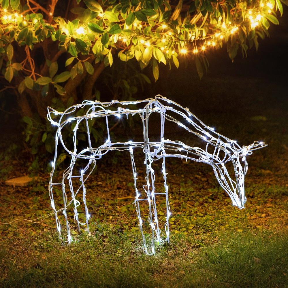 Battery Operated LED Reindeer – 2 Style Options: Feeding and Standing - Feeding - Outdoorium