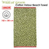 Bedding House Wildcat Green Cotton Velour Beach Towel | Outdoorium