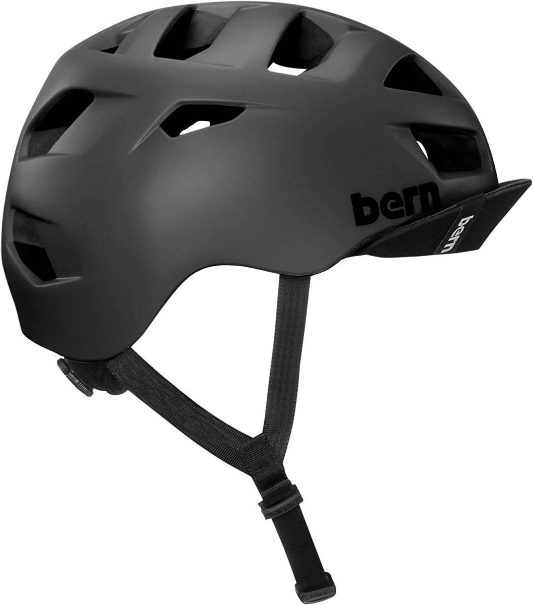 Bern Mens Allston Cycling Bike Helmet w/ Flip Visor - Matte Black - L/XL | Outdoorium