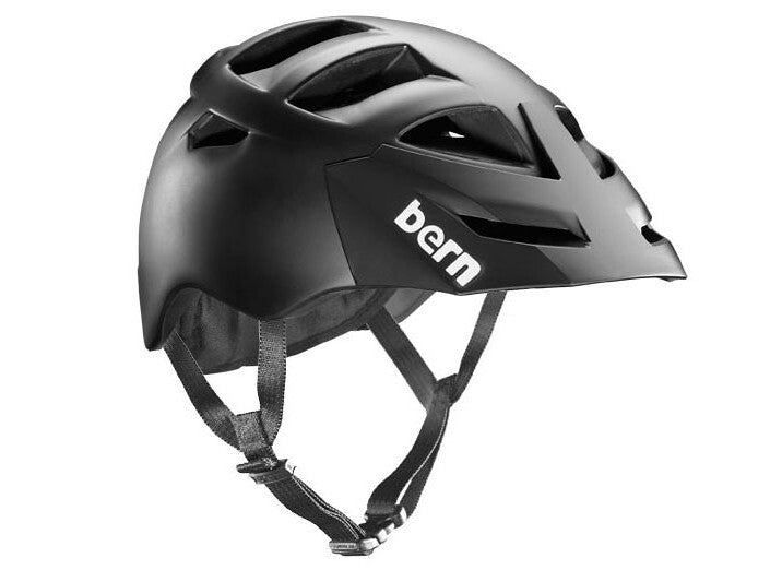 Bern Mens Morrison Cycling Bike Helmet w/ Hard Visor - Matte Black - L/XL - Outdoorium