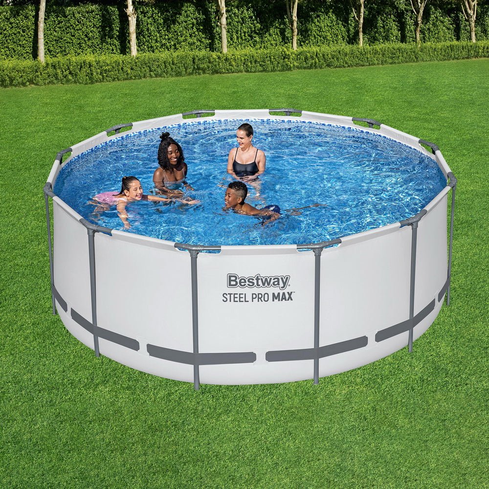 Bestway 366cm Swimming Pool Above Ground Pools Round Filter Pump Cover Ladder | Outdoorium