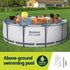 Bestway 366cm Swimming Pool Above Ground Pools Round Filter Pump Cover Ladder | Outdoorium
