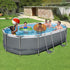 Bestway 488x305x107cm Swimming Pool Steel Frame Set w/ Pump Filter Ladder Cover | Outdoorium