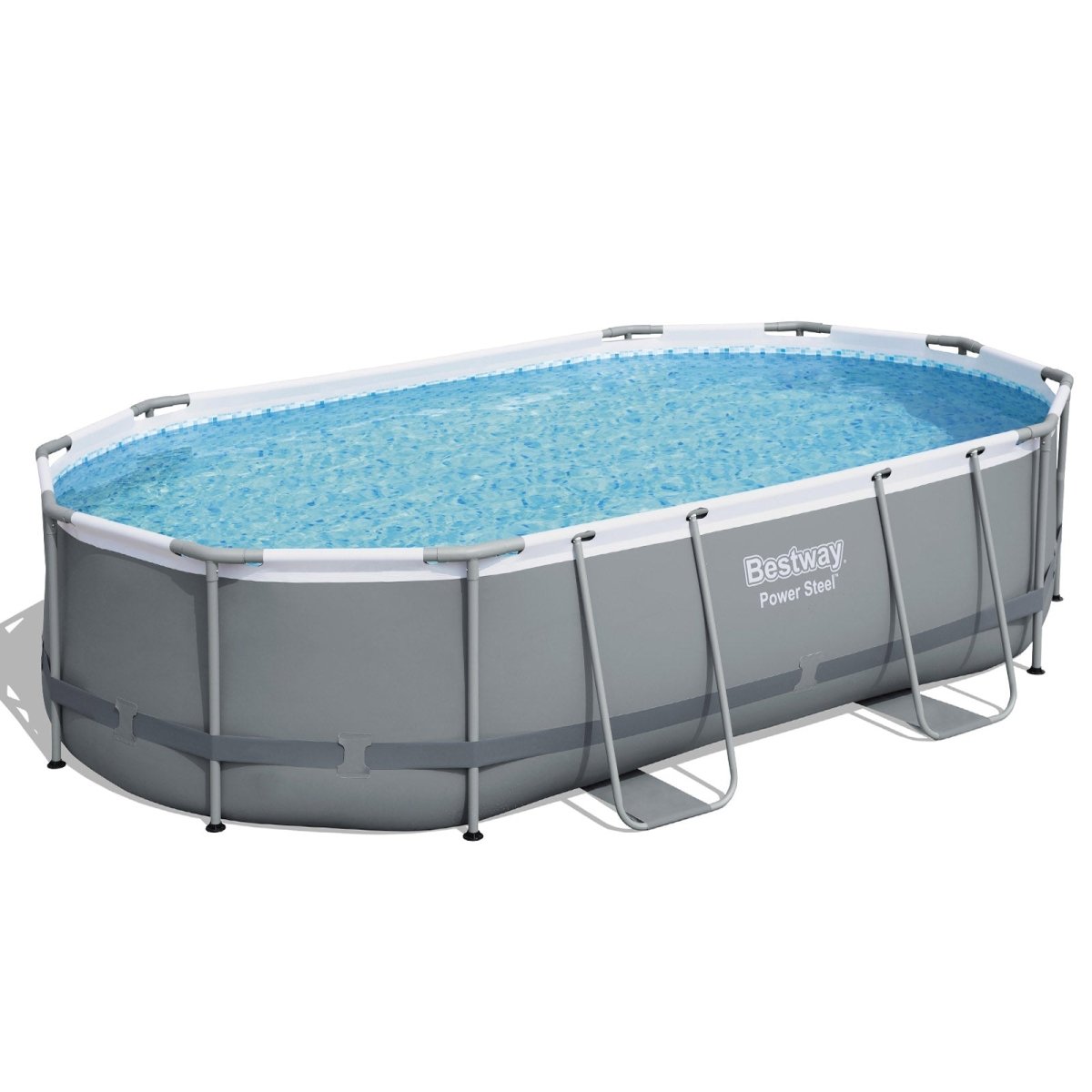 Bestway 488x305x107cm Swimming Pool Steel Frame Set w/ Pump Filter Ladder Cover | Outdoorium