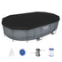Bestway 488x305x107cm Swimming Pool Steel Frame Set w/ Pump Filter Ladder Cover | Outdoorium